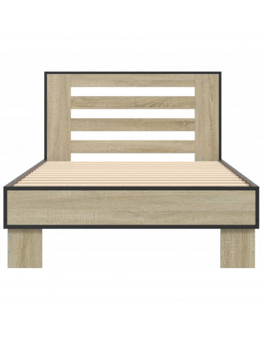 Giroletto Rovere Sonoma 75x190cm in Legno Multistrato e Metallo