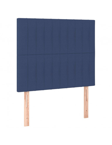 Testiera 2 pz Blu 100x5x78/88 cm in Tessuto