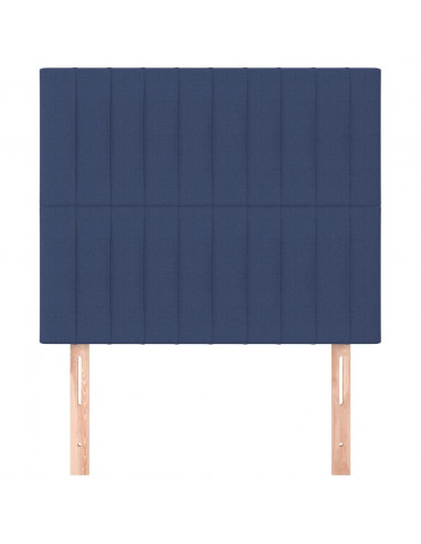 Testiera 2 pz Blu 100x5x78/88 cm in Tessuto