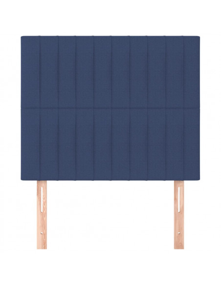 Testiera 2 pz Blu 100x5x78/88 cm in Tessuto