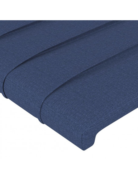 Testiera Blu 160x5x78/88 cm in Tessuto