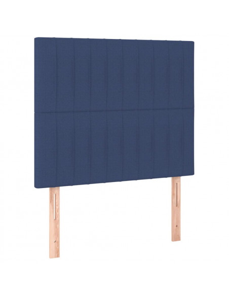 Testiera 2 pz Blu 90x5x78/88 cm in Tessuto