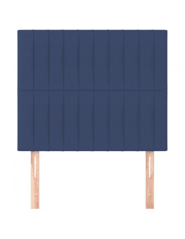 Testiera 2 pz Blu 90x5x78/88 cm in Tessuto