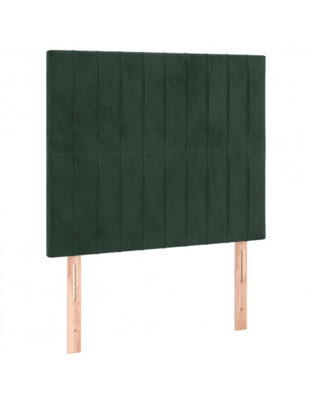 Testiera 2 pz Verde Scuro 80x5x78/88 cm in Velluto