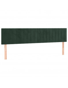 Testiera 2 pz Verde scuro 90x5x78/88 cm in Velluto 2