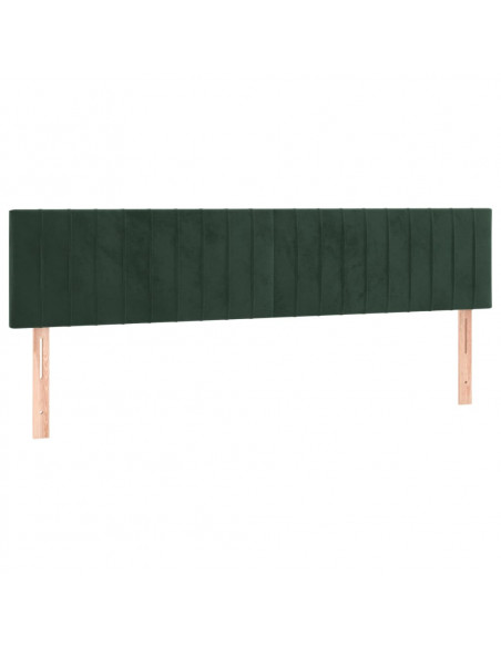 Testiera 2 pz Verde scuro 90x5x78/88 cm in Velluto