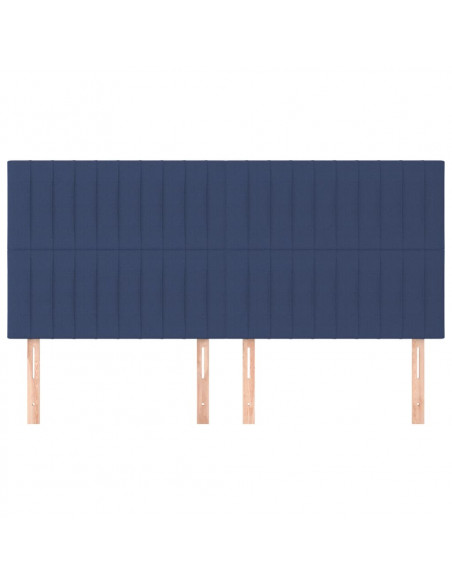 Testiera 4 pz Blu 90x5x78/88 cm in Tessuto