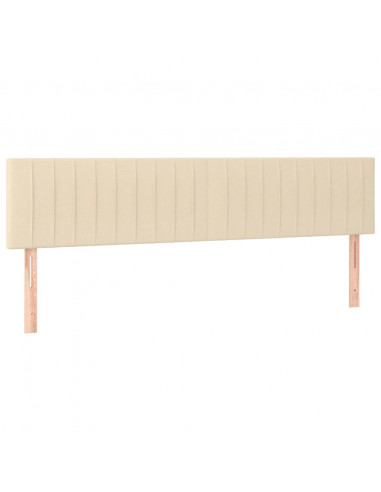 Testiera a LED Crema 180x5x78/88 cm in Tessuto