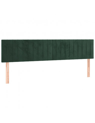 Testiera a LED Verde Scuro 180x5x78/88 cm in Velluto