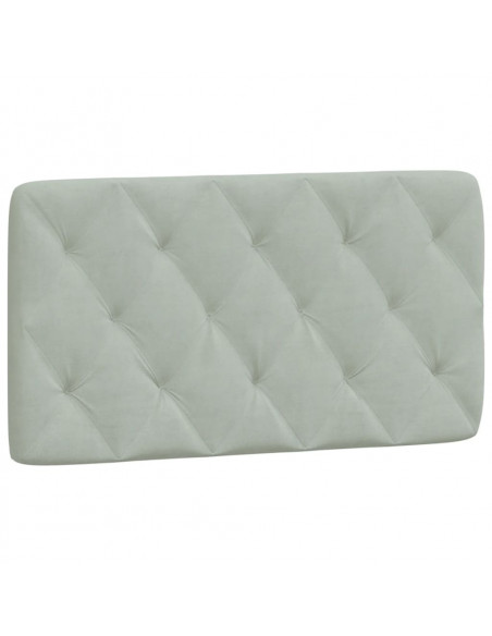 Letto con Materasso Grigio Chiaro 100x200 cm in Velluto