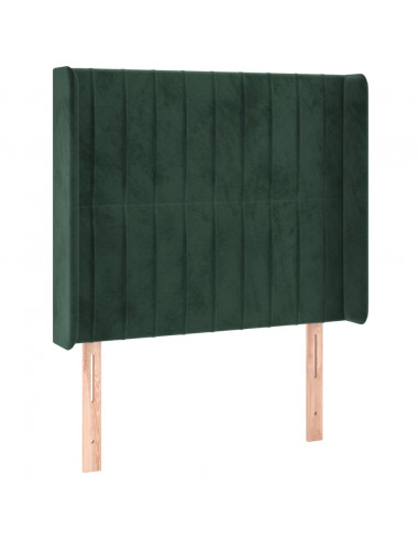 Testiera a LED Verde Scuro 93x16x118/128 cm in Velluto
