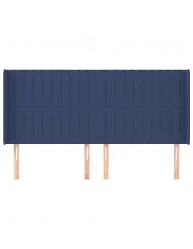 Testiera ad Orecchio Blu 163x16x118/128 cm in Tessuto