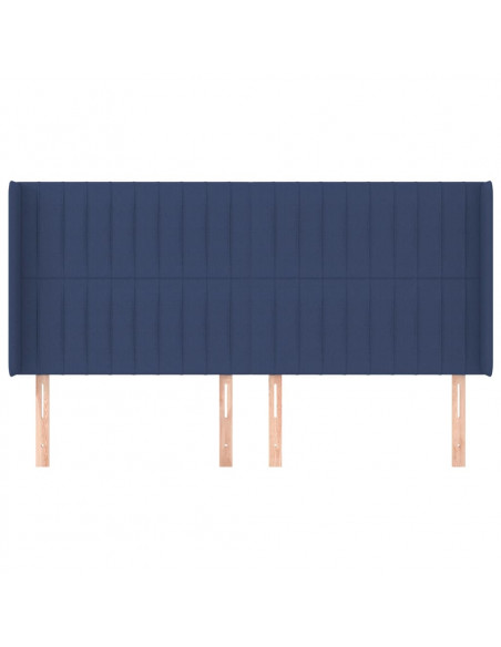 Testiera ad Orecchio Blu 163x16x118/128 cm in Tessuto