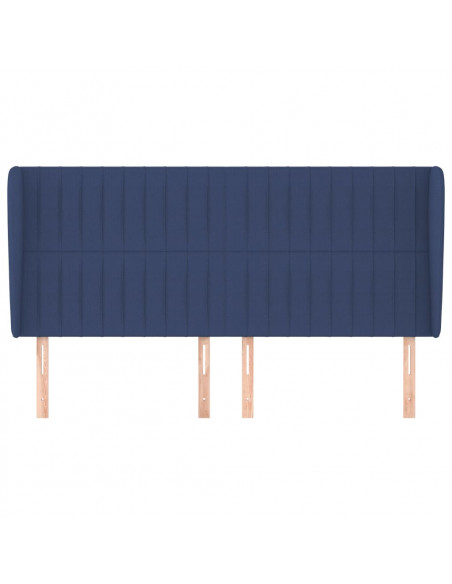 Testiera ad Orecchio Blu 163x23x118/128 cm in Tessuto
