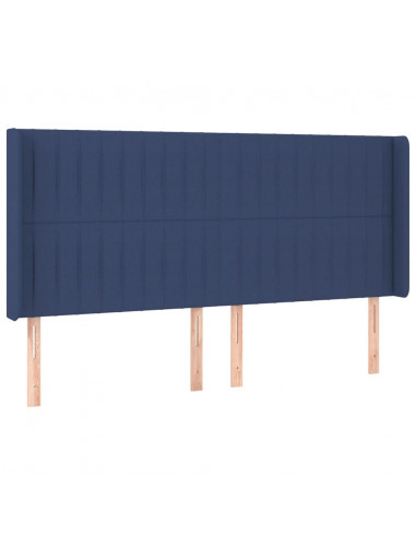 Testiera ad Orecchio Blu 183x16x118/128 cm in Tessuto