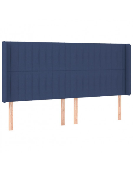 Testiera ad Orecchio Blu 183x16x118/128 cm in Tessuto