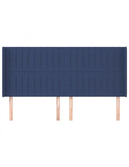 Testiera ad Orecchio Blu 183x16x118/128 cm in Tessuto