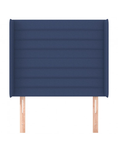 Testiera ad Orecchio Blu 83x16x118/128 cm in Tessuto