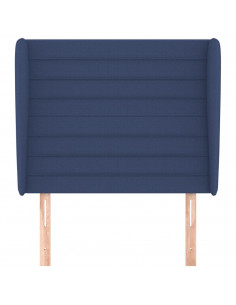 Testiera ad Orecchio Blu 83x23x118/128 cm in Tessuto 2