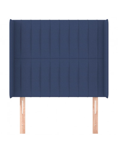Testiera ad Orecchio Blu 93x16x118/128 cm in Tessuto