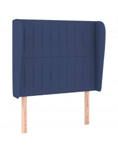 Testiera ad Orecchio Blu 93x23x118/128 cm in Tessuto 2