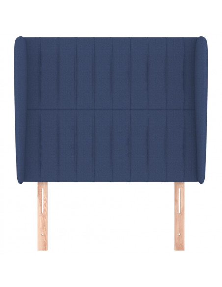 Testiera ad Orecchio Blu 93x23x118/128 cm in Tessuto