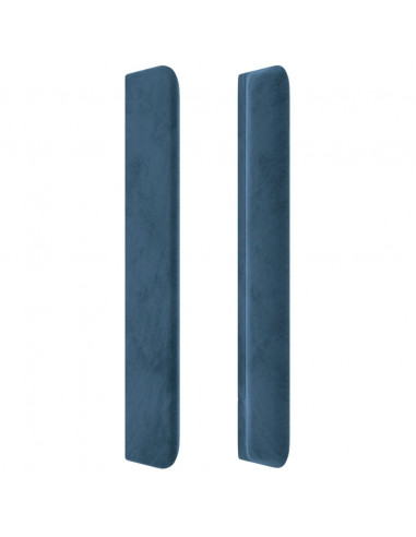 Testiera ad Orecchio Blu Scuro 147x16x118/128 cm in Velluto