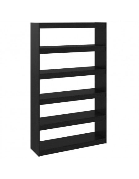 Libreria/Divisorio Nero 100x30x167,5 cm in Legno di Pino