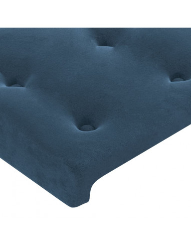 Testiera ad Orecchio Blu Scuro 147x23x118/128cm in Velluto
