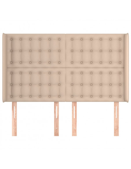 Testiera ad Orecchio Cappuccino 147x16x118/128 cm in Similpelle