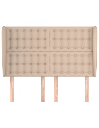 Testiera ad Orecchio Cappuccino 147x23x118/128 cm in Similpelle