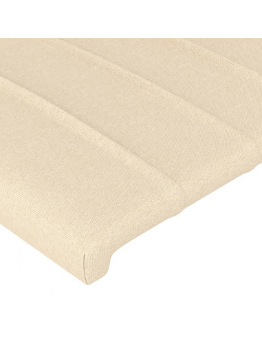 Testiera ad Orecchio Crema 93x16x118/128 cm in Tessuto