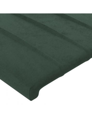 Testiera ad Orecchio Verde Scuro 163x16x118/128 cm in Velluto