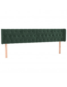 Testiera ad Orecchio Verde Scuro 203x16x78/88 cm in Velluto 2