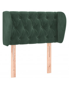 Testiera ad Orecchio Verde Scuro 83x23x78/88 cm in Velluto 2