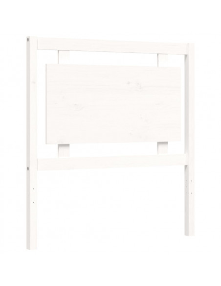 Giroletto con Testiera Bianco Small Single Legno Massello
