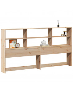 Testiera con Ripiani 180 cm in Legno Massello di Pino 2