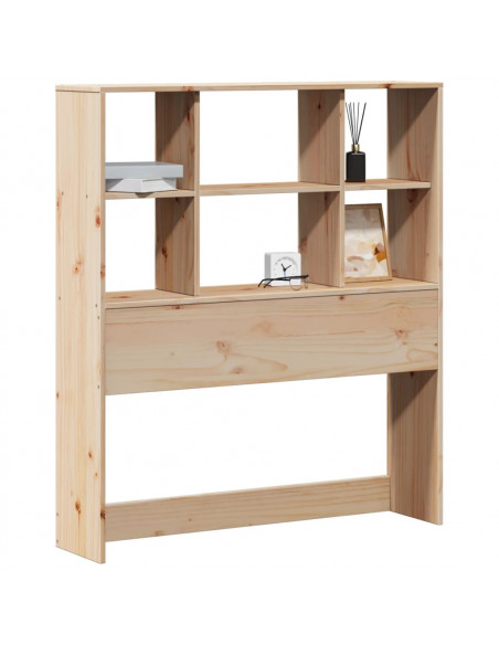 Testiera con Ripiani 75 cm in Legno Massello di Pino