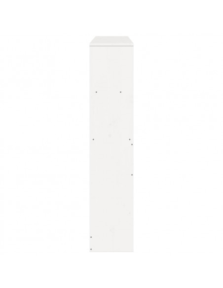 Testiera con Ripiani Bianca 150 cm in Legno Massello di Pino