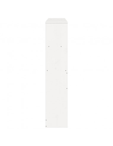 Testiera con Ripiani Bianca 160 cm in Legno Massello di Pino