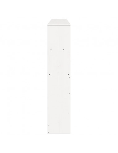 Testiera con Ripiani Bianca 180 cm in Legno Massello di Pino