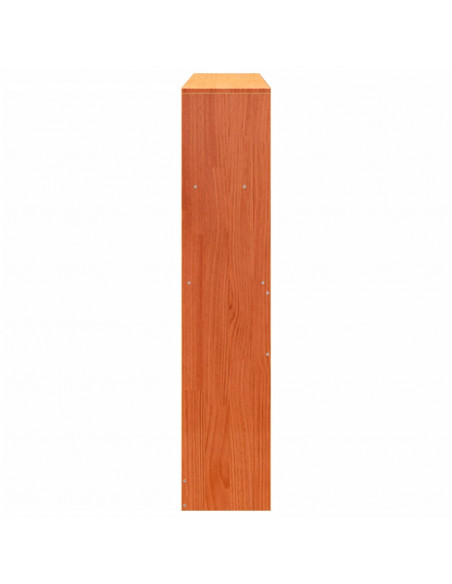 Testiera con Ripiani Marrone Cera 160 cm in Legno di Pino