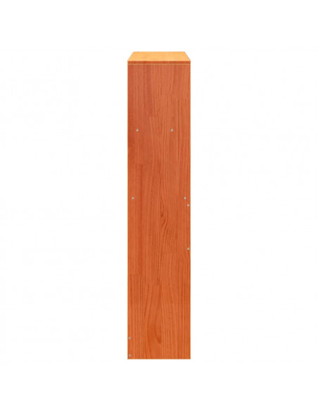 Testiera con Ripiani Marrone Cera 75 cm in Legno di Pino