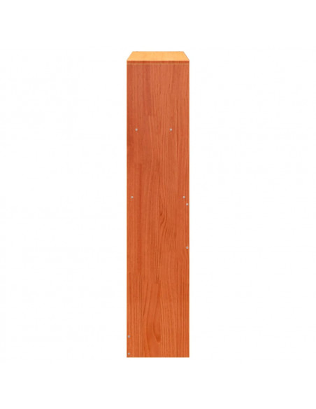 Testiera con Ripiani Marrone Cera 90 cm in Legno di Pino