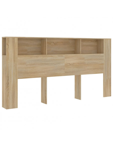 Testiera con Scomparti Rovere Sonoma 200x18,5x104,5 cm
