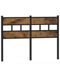 Testiera di Ricambio Rovere Fumo 120 cm in Ferro e Truciolato 2