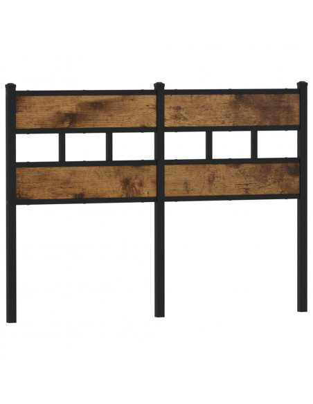 Testiera di Ricambio Rovere Fumo 120 cm in Ferro e Truciolato