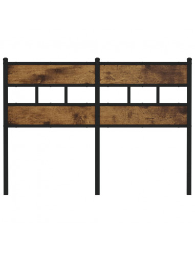 Testiera di Ricambio Rovere Fumo 120 cm in Ferro e Truciolato