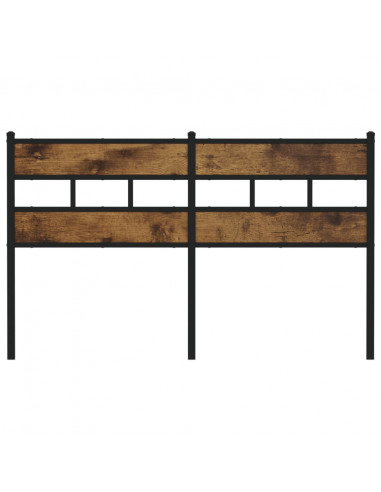 Testiera Rovere Fumo 140 cm in Ferro e Legno Multistrato
