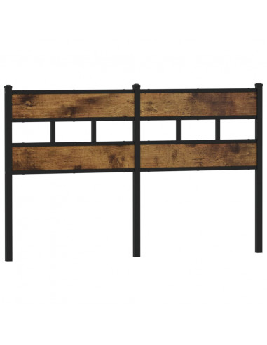 Testiera Rovere Fumo 160 cm in Ferro e Legno Multistrato